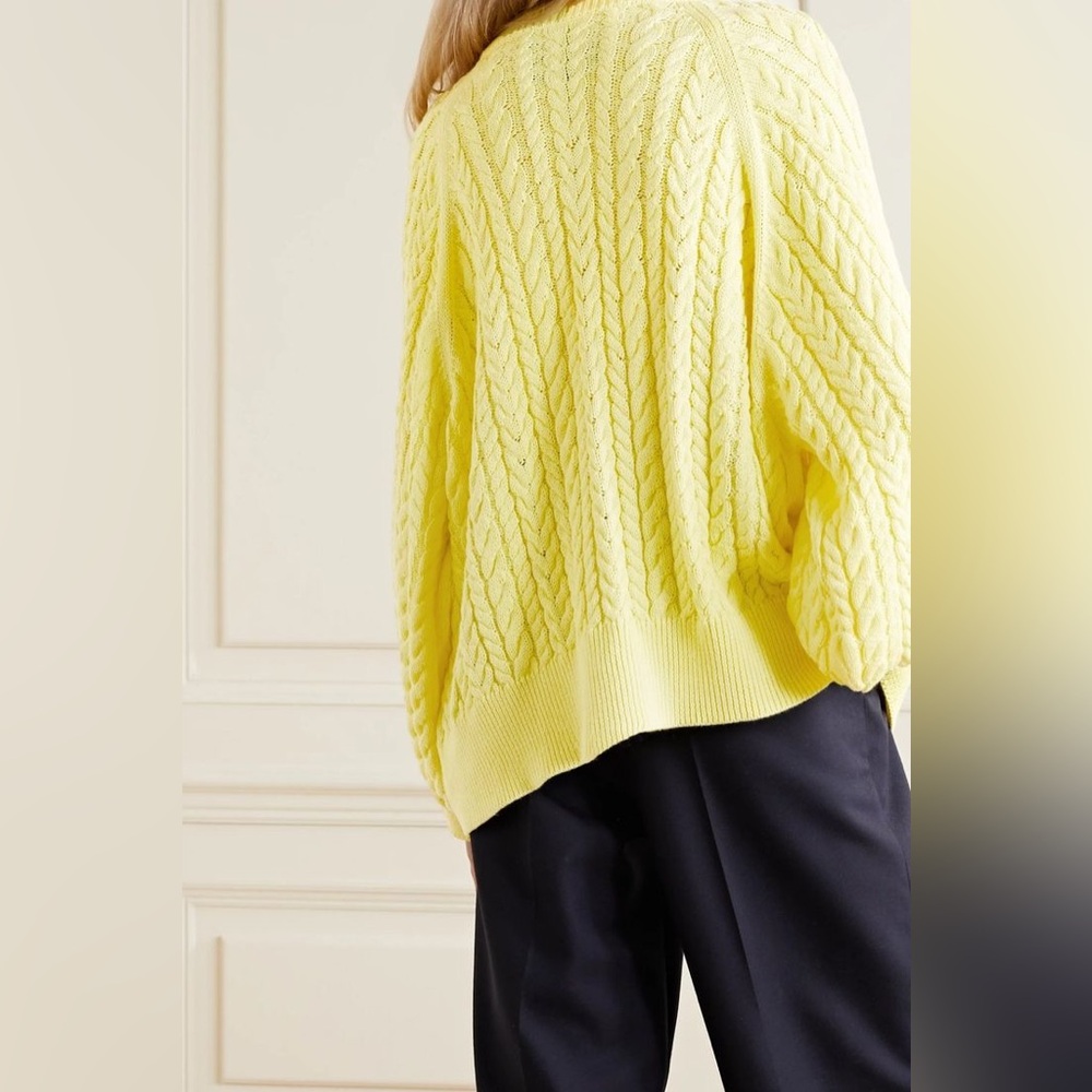 I Love Mr Mittens Yellow Cable Knit Sweater Size XS/S